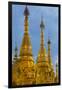 Myanmar. Yangon. Shwedagon Pagoda. Golden Spires Gleam at Twilight-Inger Hogstrom-Framed Photographic Print