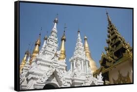 Myanmar, Yangon. Shwedagon Pagoda, Holiest Buddhist Shrine in Myanmar-Cindy Miller Hopkins-Framed Stretched Canvas