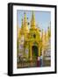 Myanmar. Yangon. Shwedagon Pagoda. Locals Lighting Candles-Inger Hogstrom-Framed Photographic Print