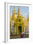 Myanmar. Yangon. Shwedagon Pagoda. Locals Lighting Candles-Inger Hogstrom-Framed Photographic Print