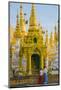 Myanmar. Yangon. Shwedagon Pagoda. Locals Lighting Candles-Inger Hogstrom-Mounted Photographic Print