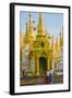 Myanmar. Yangon. Shwedagon Pagoda. Locals Lighting Candles-Inger Hogstrom-Framed Photographic Print