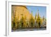 Myanmar. Yangon. Shwedagon Pagoda. Locals Lighting Candles-Inger Hogstrom-Framed Photographic Print