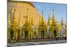 Myanmar. Yangon. Shwedagon Pagoda. Locals Lighting Candles-Inger Hogstrom-Mounted Photographic Print