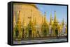 Myanmar. Yangon. Shwedagon Pagoda. Locals Lighting Candles-Inger Hogstrom-Framed Stretched Canvas