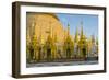 Myanmar. Yangon. Shwedagon Pagoda. Locals Lighting Candles-Inger Hogstrom-Framed Photographic Print