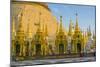 Myanmar. Yangon. Shwedagon Pagoda. Locals Lighting Candles-Inger Hogstrom-Mounted Photographic Print