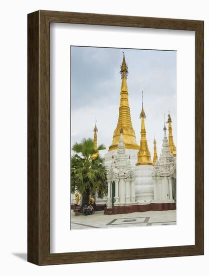 Myanmar. Yangon. Shwedagon Pagoda. Other Temples in the Pagoda Complex-Inger Hogstrom-Framed Photographic Print