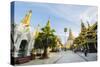 Myanmar. Yangon. Shwedagon Pagoda. Strand Market Two Piece Hall-Inger Hogstrom-Stretched Canvas