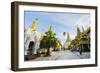 Myanmar. Yangon. Shwedagon Pagoda. Strand Market Two Piece Hall-Inger Hogstrom-Framed Photographic Print