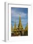 Myanmar. Yangon. Shwedagon Pagoda. Young Buddhist Nuns-Inger Hogstrom-Framed Photographic Print