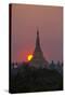 Myanmar, Yangon. Shwedagon Temple at Sunset-Jaynes Gallery-Stretched Canvas