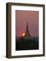 Myanmar, Yangon. Shwedagon Temple at Sunset-Jaynes Gallery-Framed Photographic Print