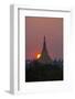 Myanmar, Yangon. Shwedagon Temple at Sunset-Jaynes Gallery-Framed Photographic Print