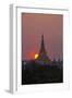 Myanmar, Yangon. Shwedagon Temple at Sunset-Jaynes Gallery-Framed Photographic Print