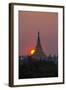 Myanmar, Yangon. Shwedagon Temple at Sunset-Jaynes Gallery-Framed Photographic Print