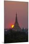 Myanmar, Yangon. Shwedagon Temple at Sunset-Jaynes Gallery-Mounted Photographic Print