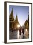Myanmar, Yangon. Two Buddhist Monks Walking Inside Shwedagon Pagoda Complex at Sunset (Mr)-Matteo Colombo-Framed Photographic Print