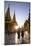 Myanmar, Yangon. Two Buddhist Monks Walking Inside Shwedagon Pagoda Complex at Sunset (Mr)-Matteo Colombo-Mounted Photographic Print