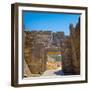 Mycenae, Argolis, Peloponnese, Greece. The Lion Gate, dating from the 13th century BC, set into...-null-Framed Photographic Print