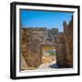 Mycenae, Argolis, Peloponnese, Greece. The Lion Gate, dating from the 13th century BC, set into...-null-Framed Photographic Print