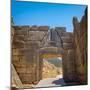 Mycenae, Argolis, Peloponnese, Greece. The Lion Gate, dating from the 13th century BC, set into...-null-Mounted Photographic Print