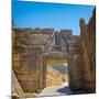 Mycenae, Argolis, Peloponnese, Greece. The Lion Gate, dating from the 13th century BC, set into...-null-Mounted Photographic Print