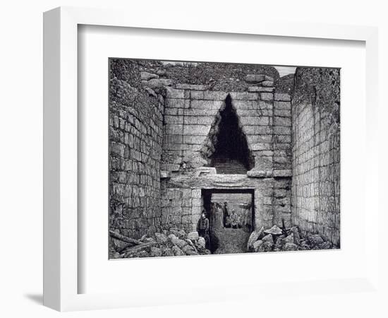 Mycenae, Treasure at the Lion Gate-Heinrich Schliemann-Framed Giclee Print