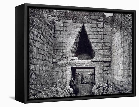 Mycenae, Treasure at the Lion Gate-Heinrich Schliemann-Framed Stretched Canvas