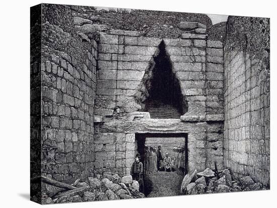 Mycenae, Treasure at the Lion Gate-Heinrich Schliemann-Stretched Canvas