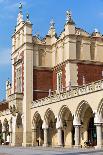 Two Towers of St. Mary's Basilica on Main Market Sguare in Cracow in Poland on Blue Sky Background-mychadre77-Photographic Print