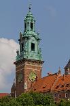 Two Towers of St. Mary's Basilica on Main Market Sguare in Cracow in Poland on Blue Sky Background-mychadre77-Photographic Print
