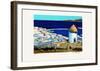 Myconos : Moulin sur les hauteurs-Jean Claude Quilici-Framed Limited Edition