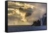 Mykines Coastline at Sunrise, Faroes, Denmark, Europe-Michael Nolan-Framed Stretched Canvas