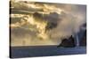 Mykines Coastline at Sunrise, Faroes, Denmark, Europe-Michael Nolan-Stretched Canvas