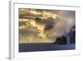 Mykines Coastline at Sunrise, Faroes, Denmark, Europe-Michael Nolan-Framed Photographic Print