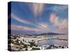 Mykonos Harbor at Sunset, Mykonos, Greece-Adam Jones-Stretched Canvas