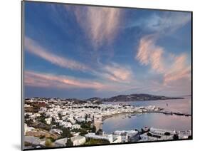 Mykonos Harbor at Sunset, Mykonos, Greece-Adam Jones-Mounted Photographic Print