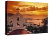 Mykonos Town and Harbour, Mykonos, Greece-Doug Pearson-Stretched Canvas