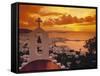 Mykonos Town and Harbour, Mykonos, Greece-Doug Pearson-Framed Stretched Canvas