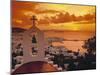 Mykonos Town and Harbour, Mykonos, Greece-Doug Pearson-Mounted Photographic Print