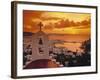 Mykonos Town and Harbour, Mykonos, Greece-Doug Pearson-Framed Photographic Print