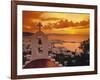 Mykonos Town and Harbour, Mykonos, Greece-Doug Pearson-Framed Photographic Print