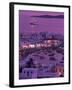 Mykonos Town at Night, Mykonos, Greece-Walter Bibikow-Framed Premium Photographic Print