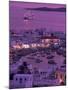 Mykonos Town at Night, Mykonos, Greece-Walter Bibikow-Mounted Premium Photographic Print