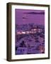 Mykonos Town at Night, Mykonos, Greece-Walter Bibikow-Framed Photographic Print