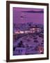 Mykonos Town at Night, Mykonos, Greece-Walter Bibikow-Framed Photographic Print