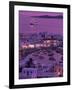 Mykonos Town at Night, Mykonos, Greece-Walter Bibikow-Framed Photographic Print