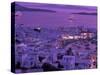 Mykonos Town at Night, Mykonos, Greece-Walter Bibikow-Stretched Canvas