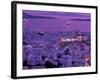 Mykonos Town at Night, Mykonos, Greece-Walter Bibikow-Framed Photographic Print